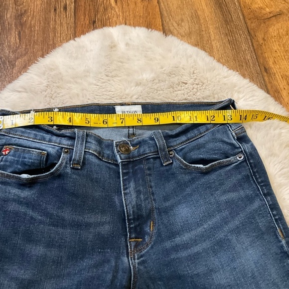 Hudson Krista Super Skinny Ankle Jeans Women size 27 Blue Raw Hem - Picture 6 of 10